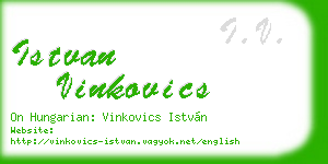 istvan vinkovics business card