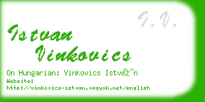 istvan vinkovics business card